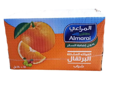 المراعي شراب مانجو الفواكه المشكلة بدون إضافة سكر 18*180مل 