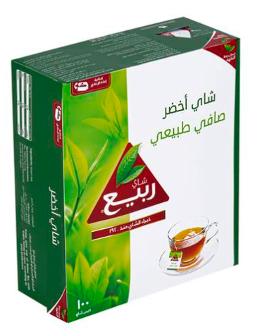 ربيع شاي أخضر صافي طبيعي 100 كيس* 1.8 جم