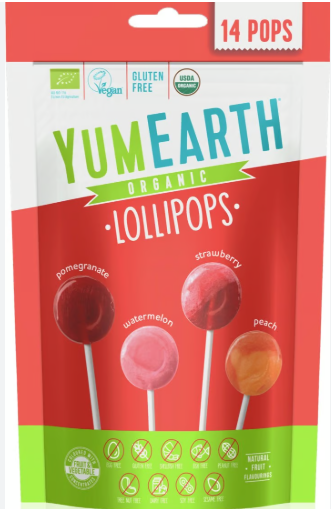 YumEarth Organic Pops Vitamin C - Assorted Flavors | 3 Oz Package
