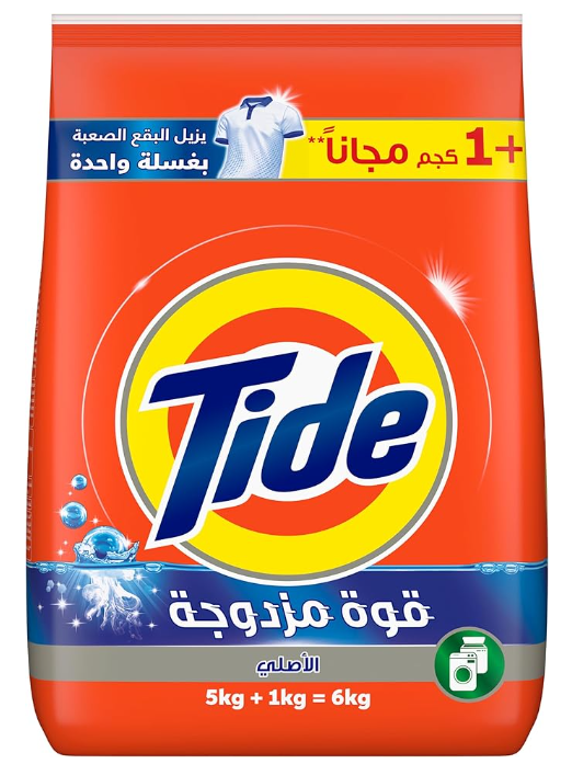 تايد صابون قوة مزدوجة الاصلي 5كجم +1كجم 