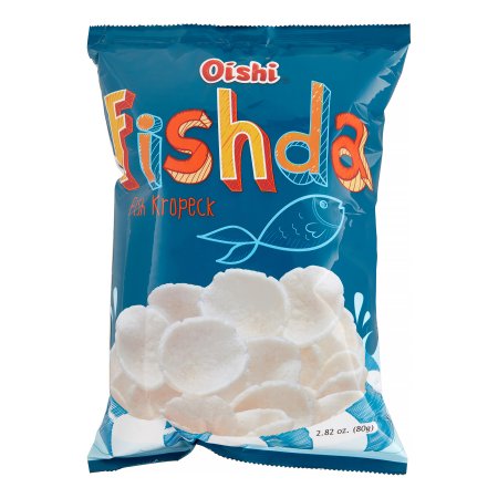 Oishi Brand Fishda Fish Kropek  80g - Pack of 1