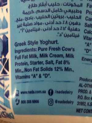 ندى زبادي يوناني ساده  160جم  