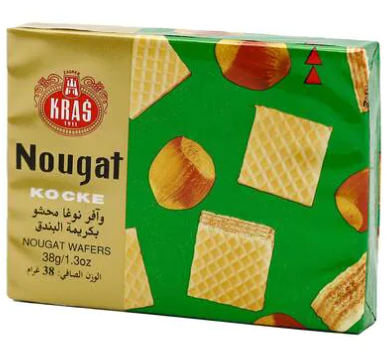 كراس ويفر بسكوت مربع محشو بكريمه البندق 38جم