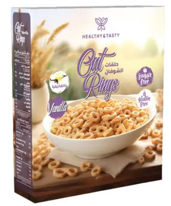 هيلثي اند تيستي حلقات الشوفان بالفانيلا 285 جم