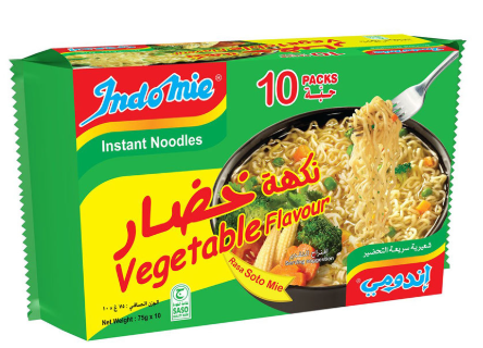 اندومي نودلز بنكهة الخضار مجموعة 10 حبات 75 جم 