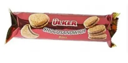 أولكر شوكو ساندويتش بايتس بسكويت محشو بكريمة البندق والكاكاو 48 جم 