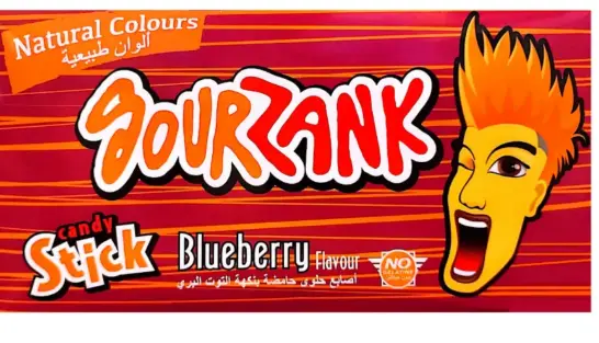 ساور زنك كاندي ستك توت ازرق 40 جم 