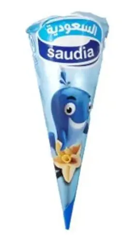 السعودبة ايس كريم مخروط فانليا 110 مل 