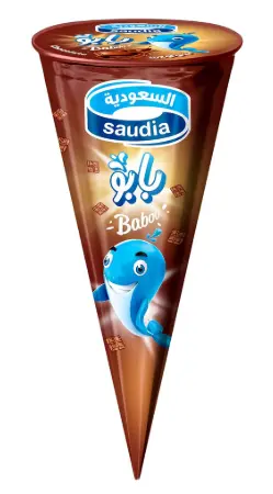 السعودبة ايس كريم مخروط شوكولاتة 110 مل 