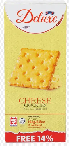 كيرك ديلوكس بسكويت بالجبن 192+27 جم مجاناً