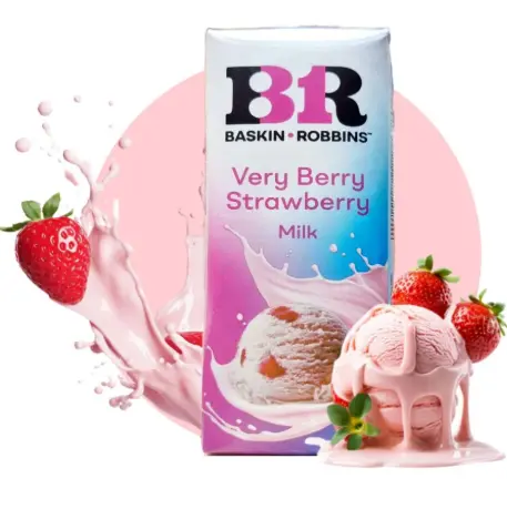 الصافي دانون حليب باسكن روبنز فيري بيري فراولة كامل الدسم 180 مل   