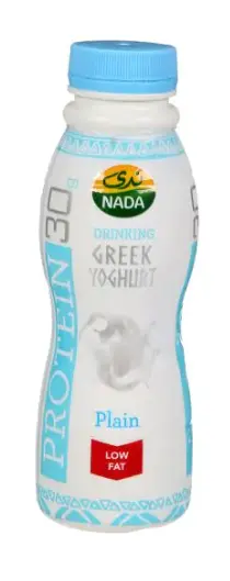 ندى شراب زبادي يوناني ساده قليل الدسم 330مل 