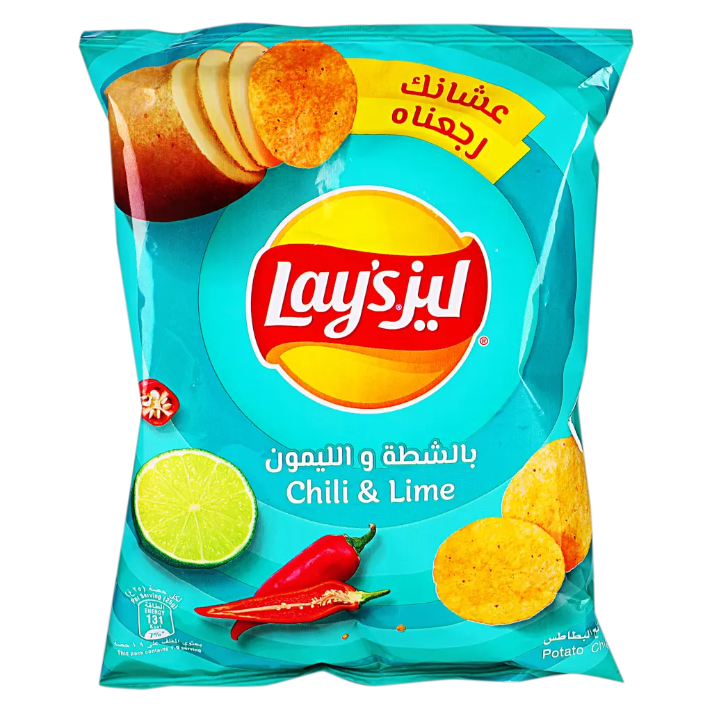 ليز رقائق البطاطس بالشطه والليمون 45 جم