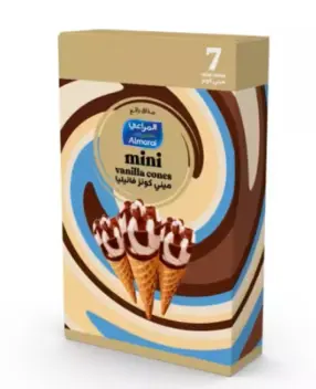 المراعي ايس كريم مني كونز فانيليا 7 قطع