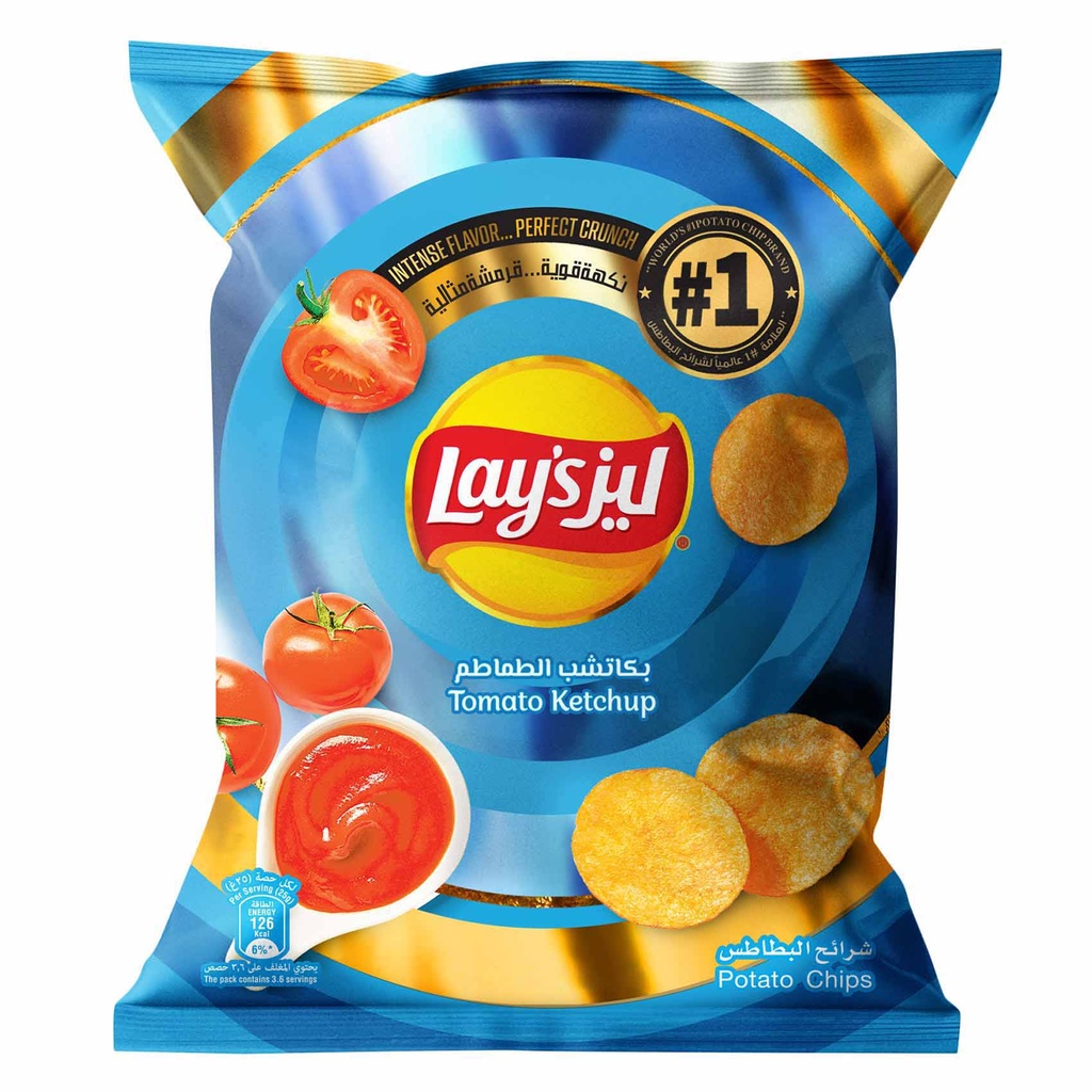 ليز رقائق البطاطس بالكاتشب 45 جم
