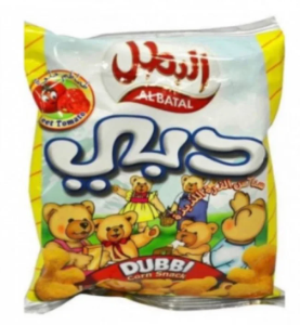 البطل دبي منتفخات الذرة دبي بالطماطم 15جم