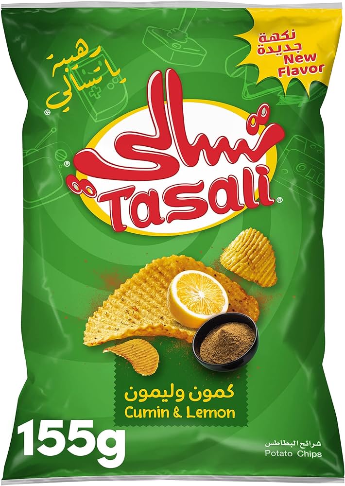 تسالي بطاطس كمون وليمون 155 جم