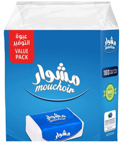 مشوار مناديل وجه ناعمة 10 عبوات 180 منديل مزدوج