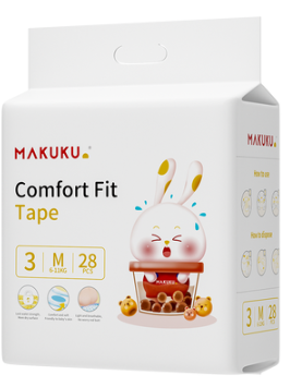 ماكوكو حفائض مقاس 3 شريط ملائم ومريح 28حفاض