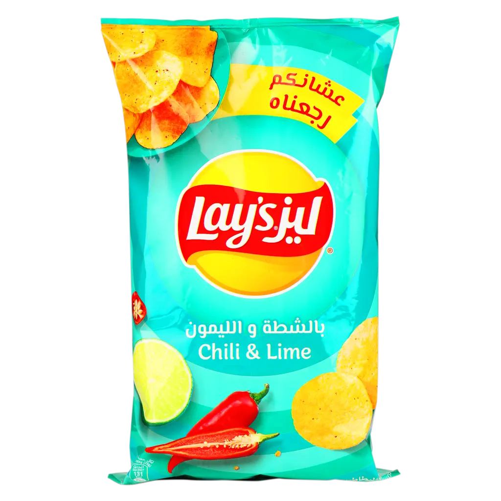 ليز رقائق البطاطس بالشطة والليمون 165 جم