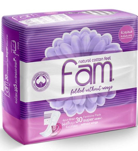 فام ماكسي فوطة صحية من دون اجنحة حجم كبير 30 حبة