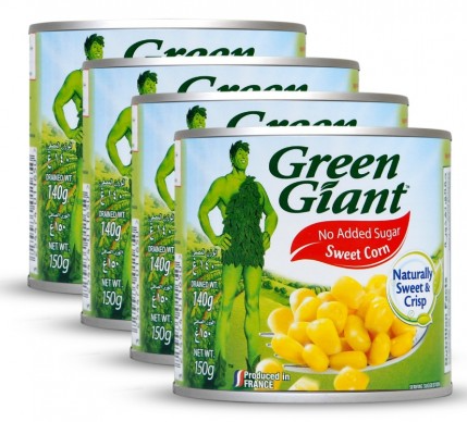 العملاق الأخضر ذرة حلوة بدون سكر مضاف 4 عبوات * 150 جم