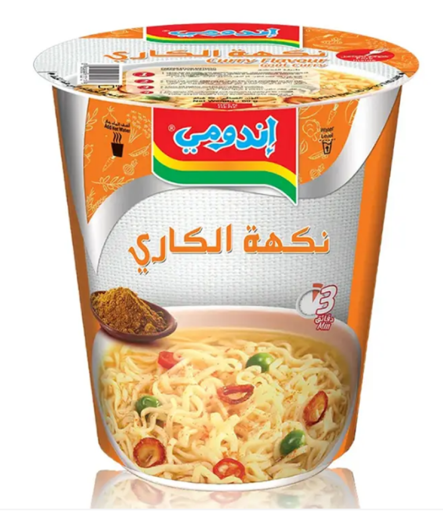 اندومي نودلز كاسات بنكهة الكاري 60 جم