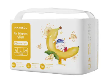 ماكوكو حفائض جيدة التهوية مقاس 4 كلوت 34 حفاض