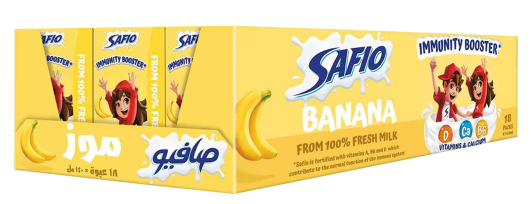 صافيو حليب موز تعزيز المناعة 18*140مل