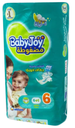 بيبي جوي حفائض 6+1 حبات مقاس 6