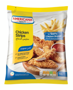 امريكانا  ستربس الدجاج 750 جم