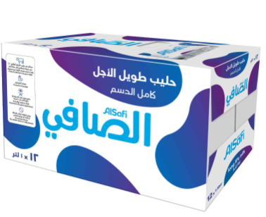 الصافي حليب كامل الدسم طويل الأجل 12*1 لتر
