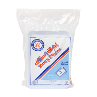 الشعيبي اطباق بلاستيك 50 حبة مقاس 1