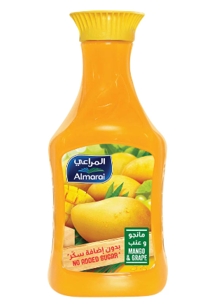 المراعي عصير مانجو و عنب بدون اضافة سكر 1.4 لتر