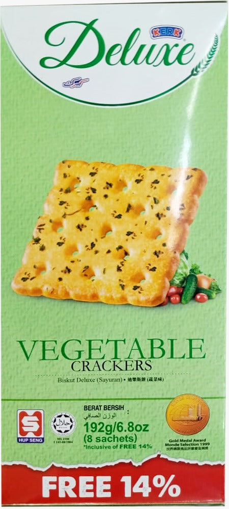 كيرك ديلوكس بسكويت بنكهة الخضار 192+27  جم مجانا