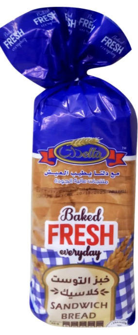 دلتا خبز التوست كلاسيك 530جم