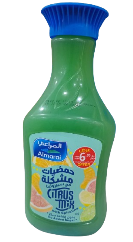 المراعي عصير حمضيات مشكلة مع سبيرولينا بدون اضافة سكر 1.4 لتر