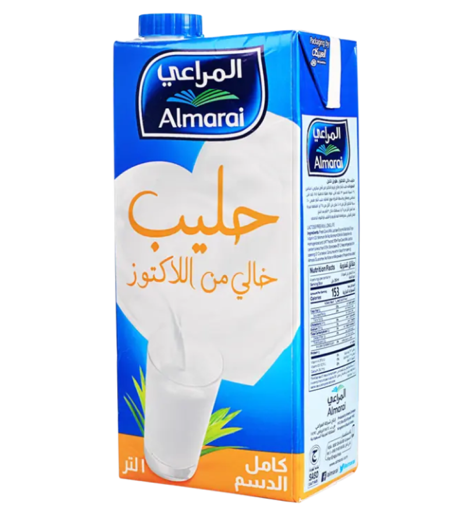 المراعي حليب خالي من اللاكتوز 1 لتر