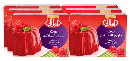 العلالي حلوى الجيلاتين توت 6*80جم 