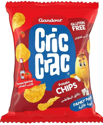 غندور كريك كراك بطاطس بنكهة الكاتشب 100جم 