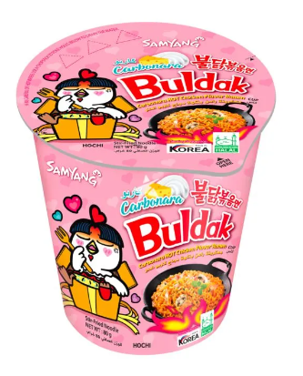 بيلدك كاربونارا مكرونة رامن بنكهة الدجاج الحار 105جم  