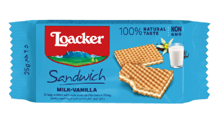 لواكر ويفر ساندويتش بحشوة كريمة الحليب والفانيليا 25جم