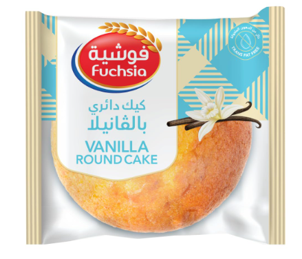 فوشية كيك دائري بالفانيلا 70 جم
