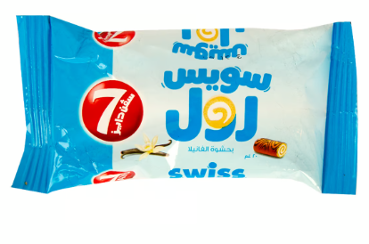 سفن دايز سويس رول بحشوة الفانيلا 20جم 