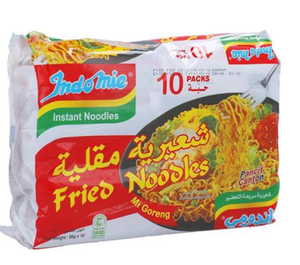 اندومي شعيرية مقلية شدة 10*75 جم   