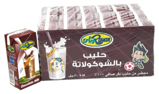 الريان حليب طويل الأجل بنكهة الشوكولاتة 200مل 