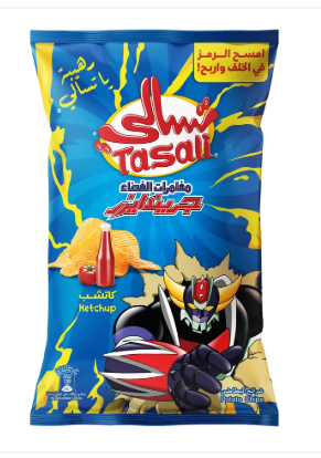 تسالي بطاطس مغامرات الفضاء جريندايزر نكهة الكاتشب 55جم