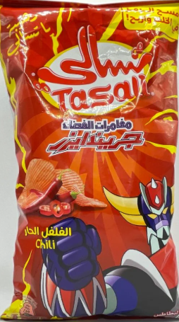 تسالي بطاطس مغامرات الفضاء جريندايزر نكهة الفلفل الحار 55جم 