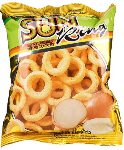 صن رنق مقرمشات منتفخات الحبوببطعم البصل 16جم