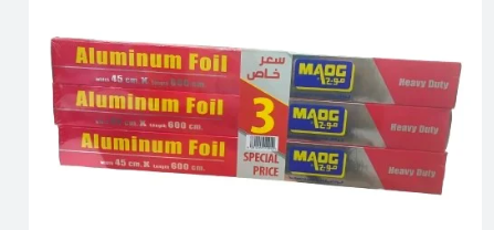 موج رقائق ألومنيوم 3حبة عرض خاص 45 سم * 600 سم